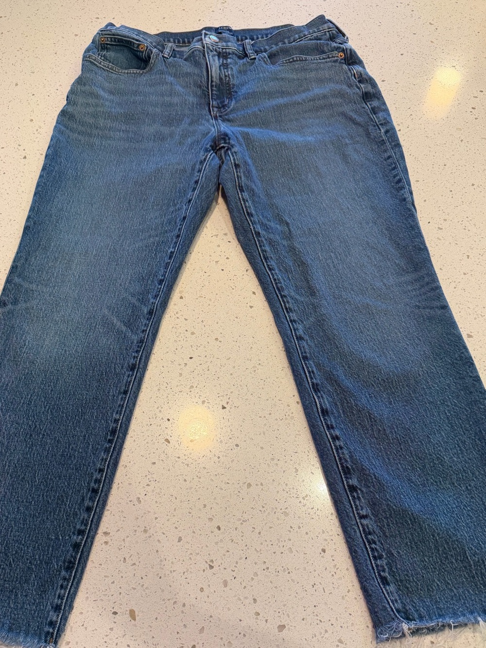 J. Crew Medium Blue Slim Boyfriend Straight-Leg Jeans